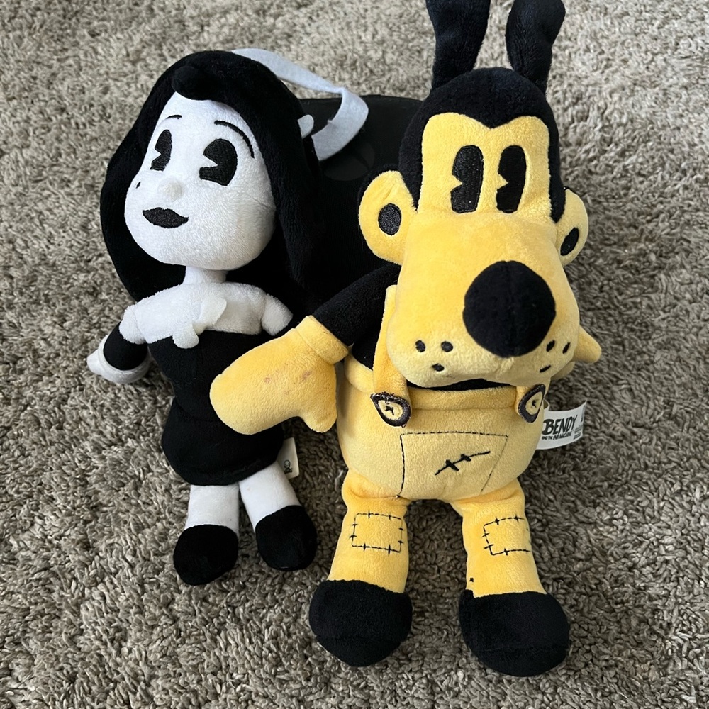 Bendy And The Ink Machine Boris and Angel Alice Plush Bundle Phatmojo